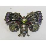 A Victorian butterfly brooch