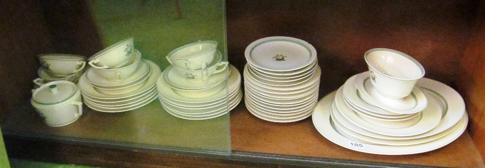 A Royal Copenhagen part dinner set (very worn, multiple chips and a bowl cracked)