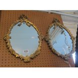 Two gilt metal mirrors
