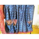 Three slightly larger antique textiles one with woven paisley design (a/f)