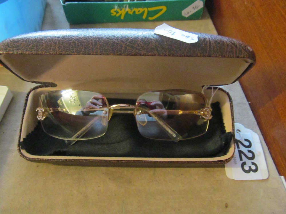 A pair of Chanel style tinted glasses (i.c)