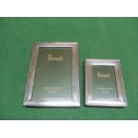 Two Harrods silver frames