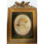 A miniature of lady in good gilt frame inscribed L Tofner? with ivory certificate to sell