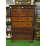 A 19th Century mahogany tallboy chest