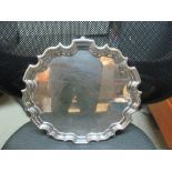 A silver salver 28.5oz