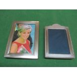 Two silver frames (one with Lady Di)