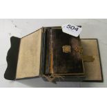 A Barritt & Co. bound and velvet Bible (a/f) in case