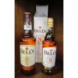 Two bottles Bells Whisky