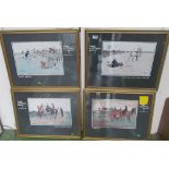 Four hunting prints after Lionel Edwards framed