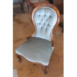 A Victorian slipper chair
