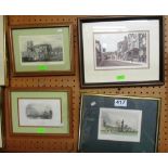 Three small Brighton prints, print Rottingdean and print church
