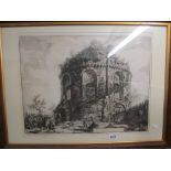 A 19th Century engraving after Piranese 'Veduata Tempio, detto della Tolse'