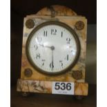 A small marble cased clock