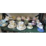 Some china cups and saucers including Royal Albert and other