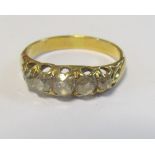 A five stone diamond ring, size O