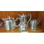 An Elkington silver-plate four part tea service