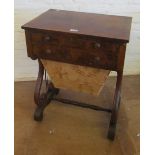 A Victorian mahogany sewing table