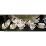 A Copeland Spode Chinese Rose teaset