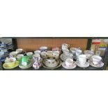 Some decorative cups and saucers and other china (slightly a/f)
