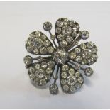 A diamond flower brooch
