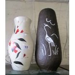 A West German vase and a Salcombe vase