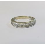 A silver half-eternity ring and Sterling bracelet