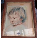 A. Brash - watercolour child with necklace