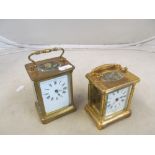 Two carriage clocks