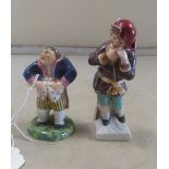 Two porcelain figures gentlemen Dresden and Sampson (one a/f)