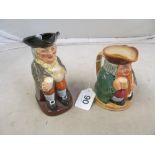 Two Royal Doulton character jugs Happy John and Drink at Leisure