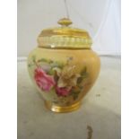A Royal Worcester pot pourri with inner liner and pierced lid, Union Jack 1914 to base and No.1314