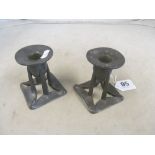 A pair Tudric candlesticks