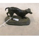 A Spelter model of a dog