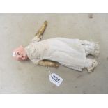 A bisque headed doll marked 1909 DEP R 8/6 A (no hair)