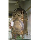 A lantern clock with French movement