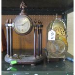 A lantern clock and pillar clock