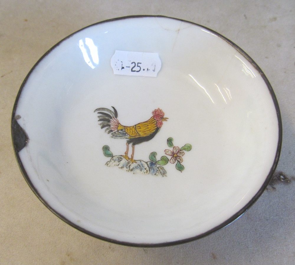 Four Chinese bowls, a dish decorated cockerel and a cup (slightly a/f) - Image 4 of 17