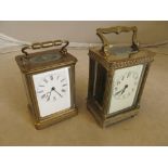 Two carriage clocks