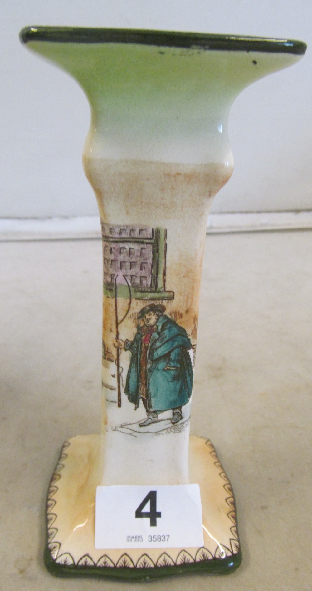 A Royal Doulton flambé vase hunting scene and pair Dickensware 1920's candlesticks - Image 8 of 24