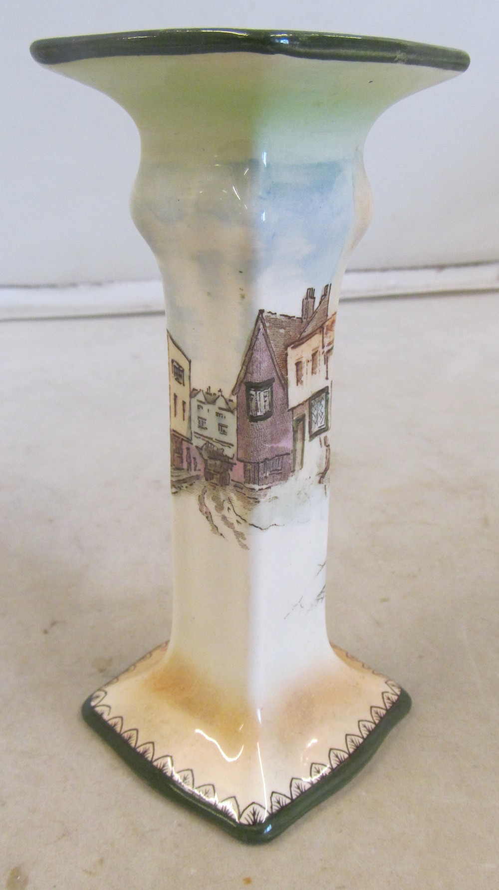 A Royal Doulton flambé vase hunting scene and pair Dickensware 1920's candlesticks - Image 13 of 24