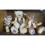 Three Merrythought teddy bears