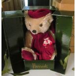 A Merrythought Harrods red Christmas Bear