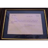 A Benham Covers Ltd. typed letter signed Rudyard Kipling, framed, three First Day Covers and some