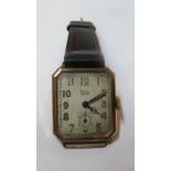 A 9ct gold Rone Seven vintage gents watch (strap a/f)