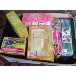 A collection of Sindy boxed accessories; two houses, four poster bed, jig, camping buggy with