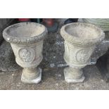 Two garden pots (one cracked)