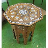 An eastern sewing table octagonal top and hinged lid