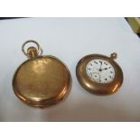 Two gold coloured pocketwatches both not working