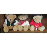 Three Harrod's Annual Christmas Bears 2001, 2002 and 2003