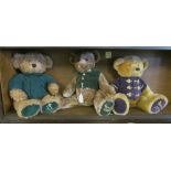 Three Harrod's Annual Christmas Bears 1998, 1999 and 2000